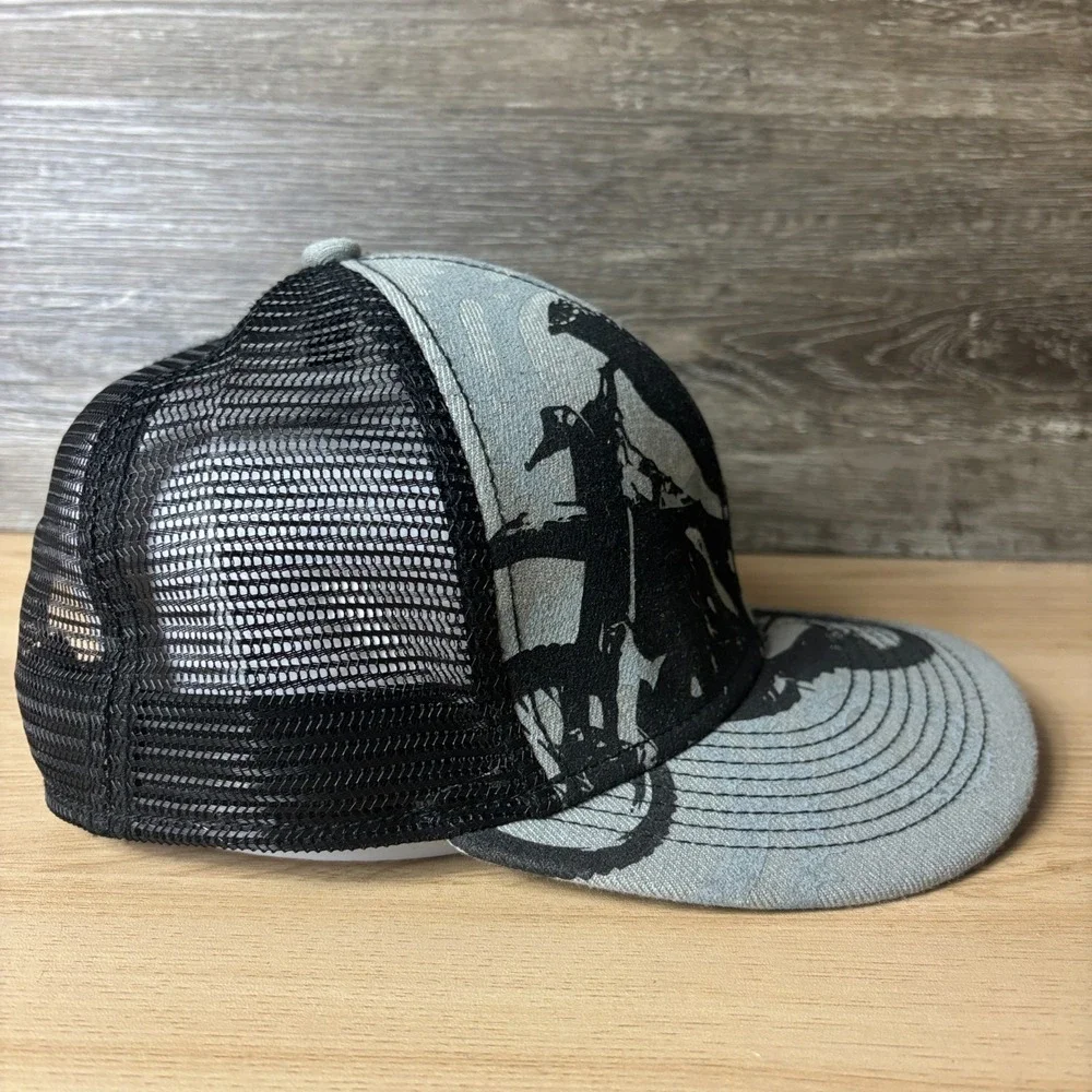 Nuclear Cowboyz Hat Cap Snapback Gray Motorcycle Biking Adjustable
